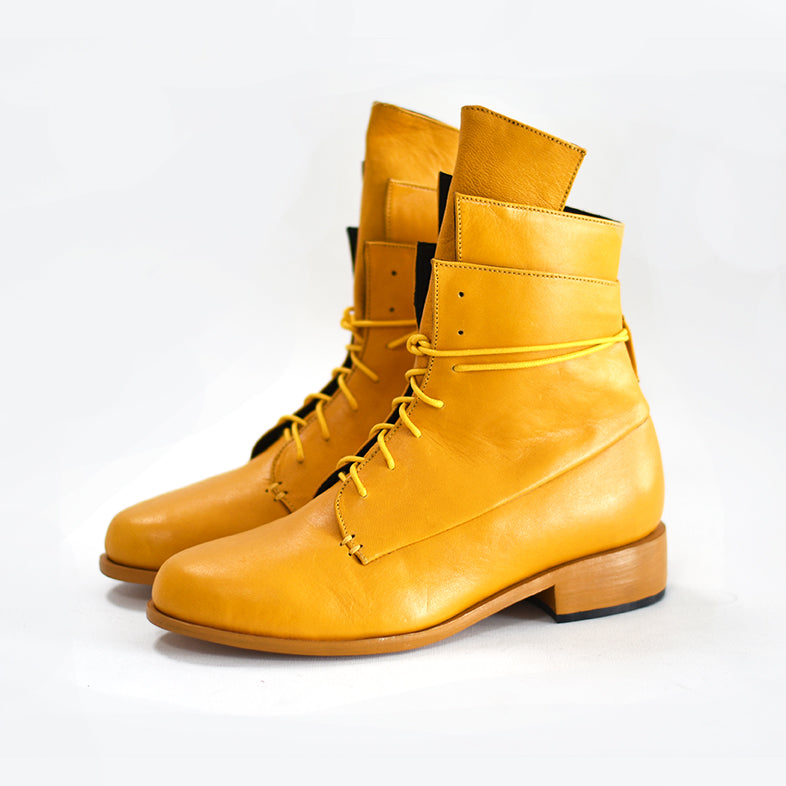 The Striker Boot - Mustard Yellow