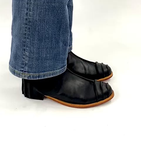 Low height heel on the Rathdowne Ankle Boot for comfort