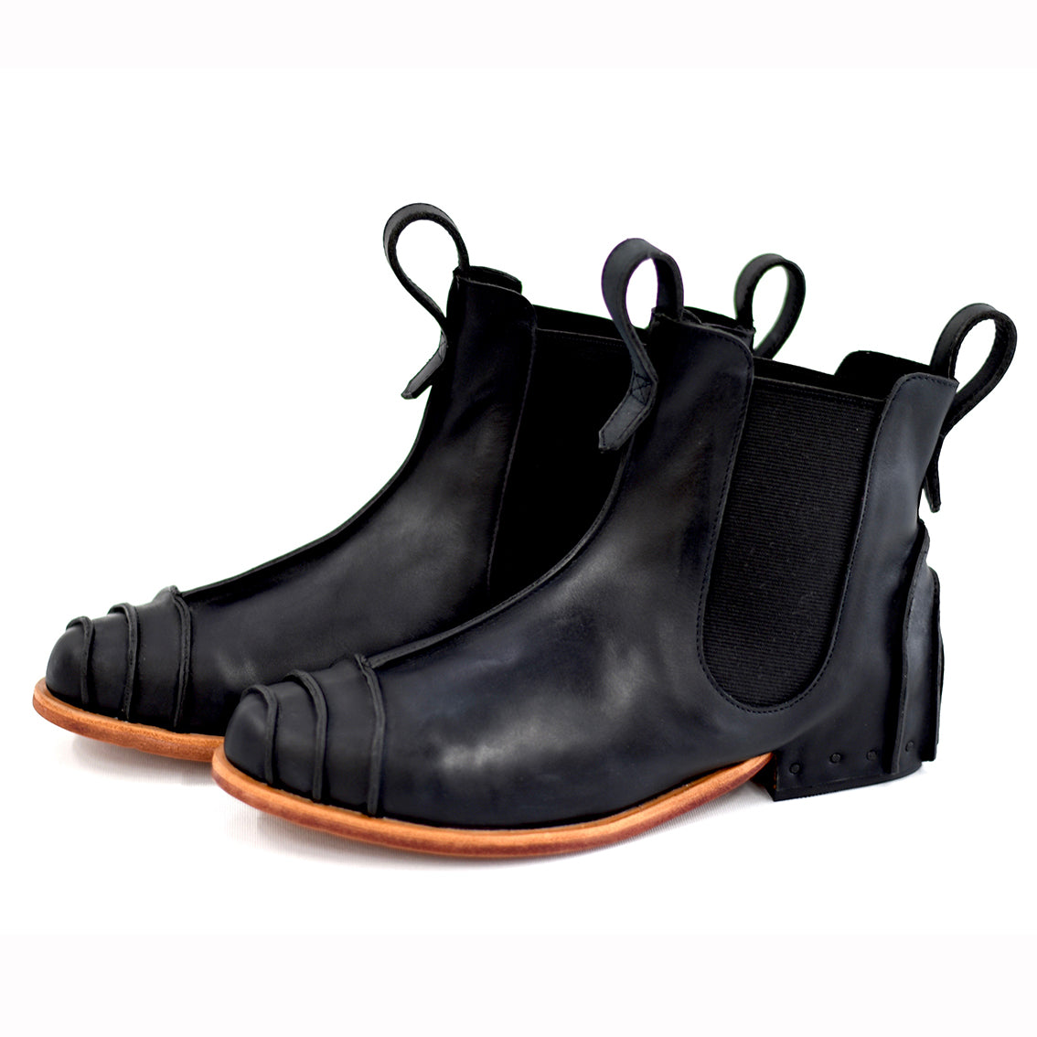 Elastic sided Rathdowne Ankle Boot with leather pulls