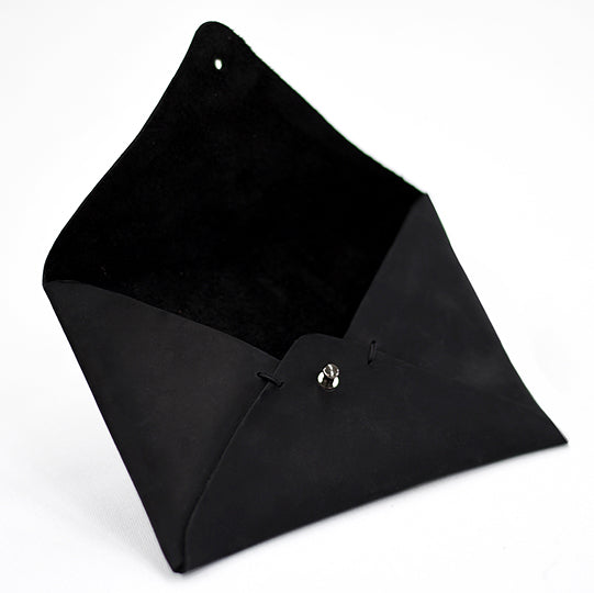 The Maude 'Envelop It' Wallet - Black Bovine Leather