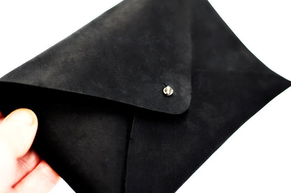 The Maude 'Envelop It' Wallet - Black Bovine Leather
