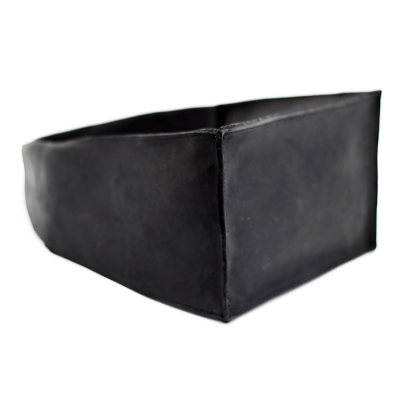 The Maude Trapezoid Bag - Black Bovine Leather