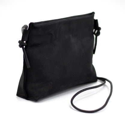 The Maude Snap Sack - Black Bovine Leather