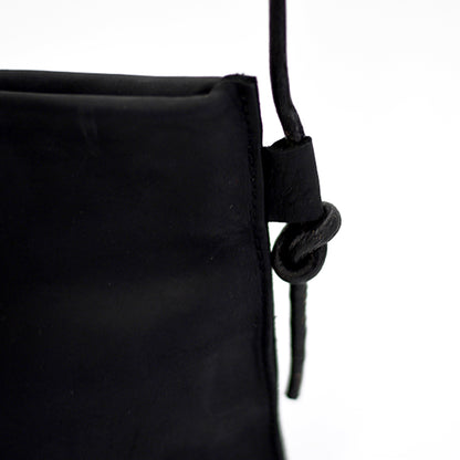 The Maude Snap Sack - Black Bovine Leather
