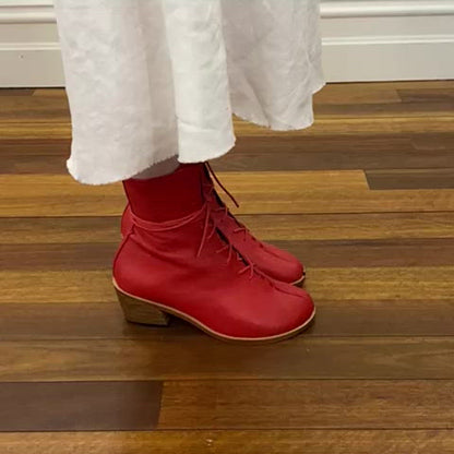 Tabi Boots Ketchup Red: True to size length for comfort