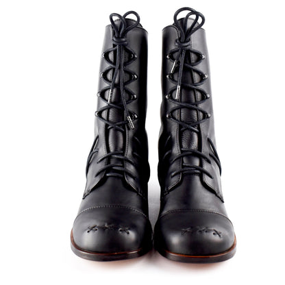 Front view of a pair of Black Banner boots