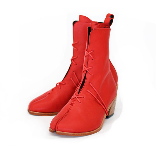 Tabi Boots Ketchup Red: Leather upper and leather lined