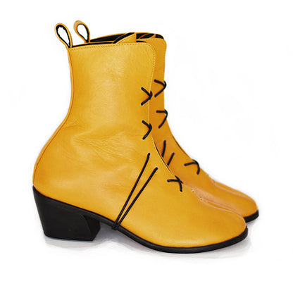 C Width Mustard Yellow Tabi Boots for foot comfort
