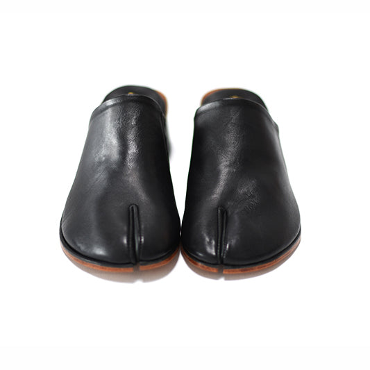 Soft sheep leather Black Tabi Mules