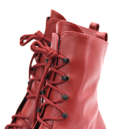 The Banner Boot - Red, made from soft buttery cow leather