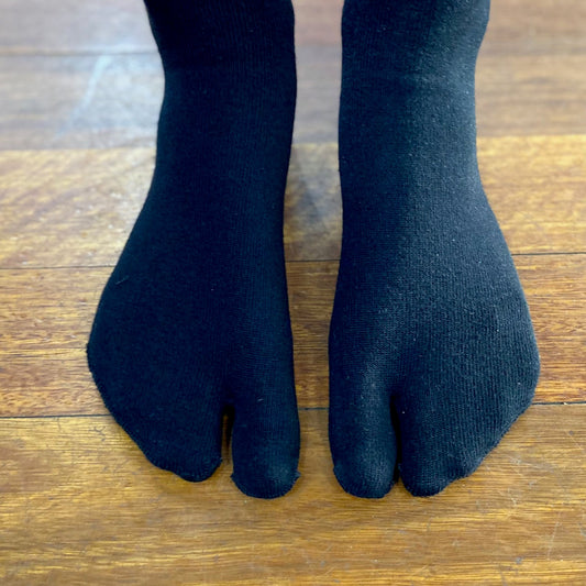 Pair Long Tabi Socks with Tabi Boots or Mules